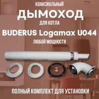 Дымоход для котла BUDERUS Logamax U044 любой мощности, комплект антилед (Китай) (DYMlogU044)