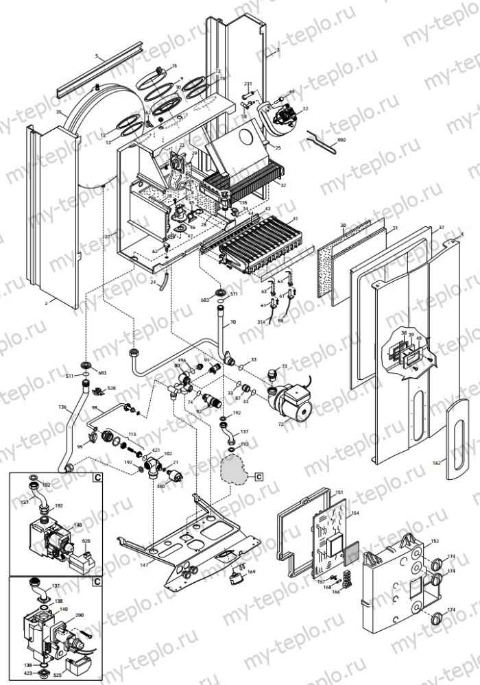 Запчасти Baxi ECO3 1.140fi купить в Туле