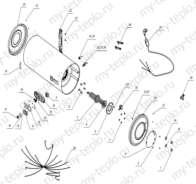 запчасти Термекс Round Plus