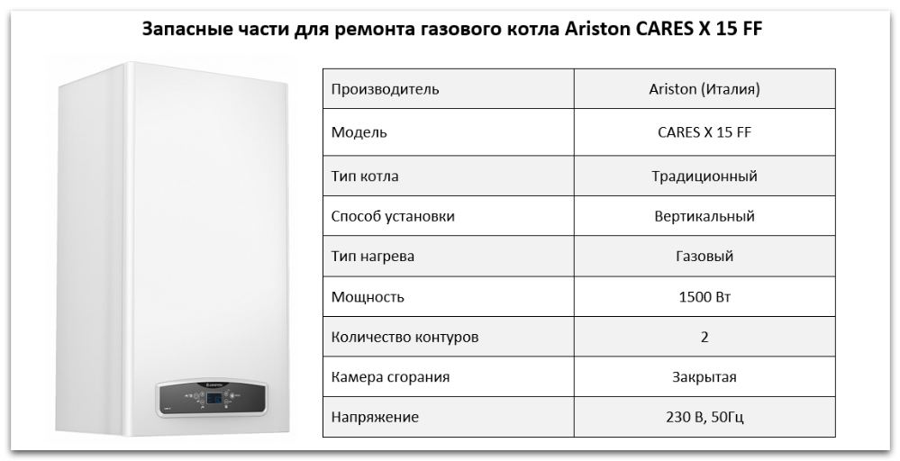 Купить запчасти Ariston CARES X 15 FF в Туле