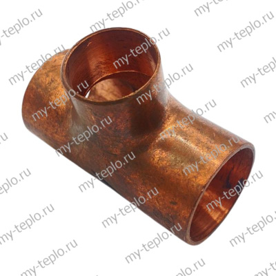Медь Тройник переходной 28х22х28 пайка